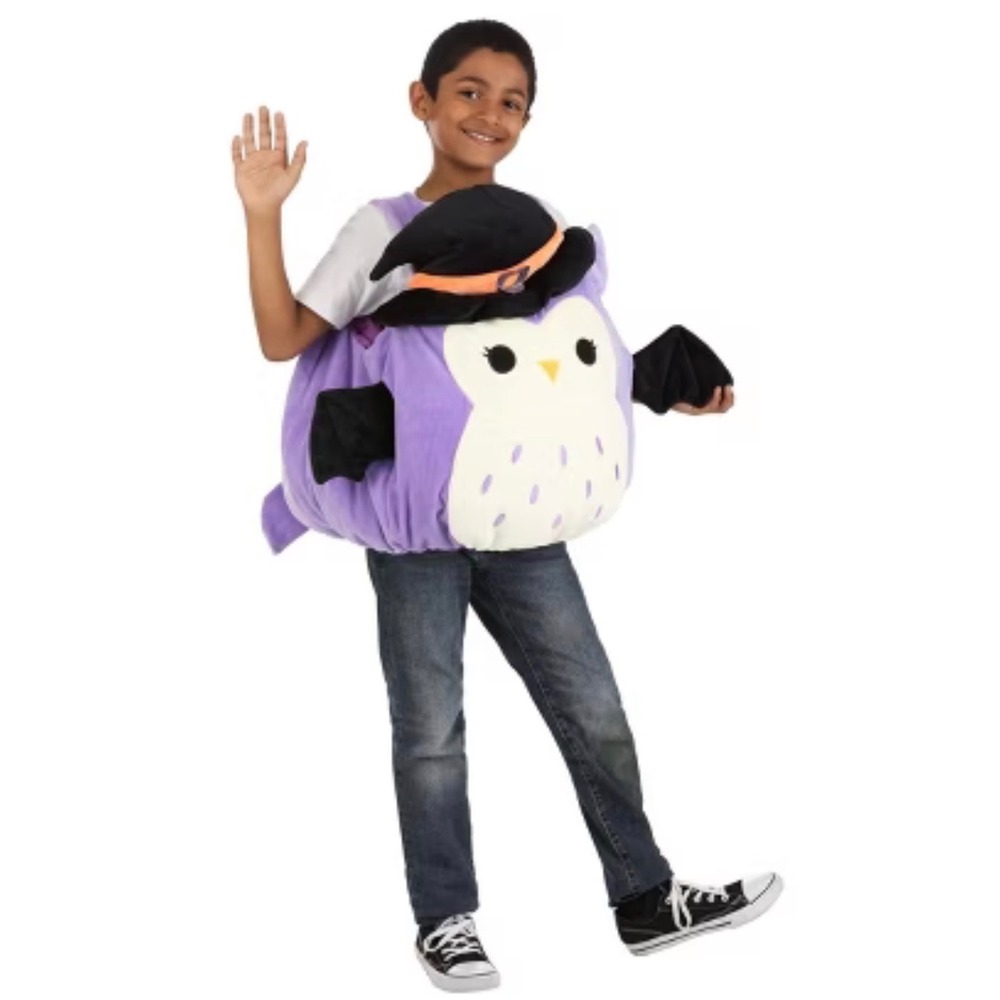 Squishmallows Holly the Owl Halloween Costume Kids Purple Witch Hat Jazwares New